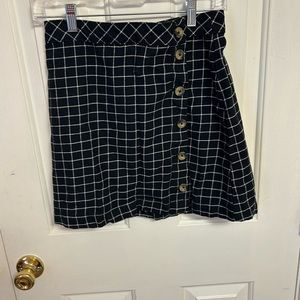 HnM divided shirt black and white squared shirt skirts in size 4